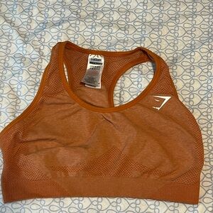 Gymshark Seamless Racerback Sports Bra - Rust